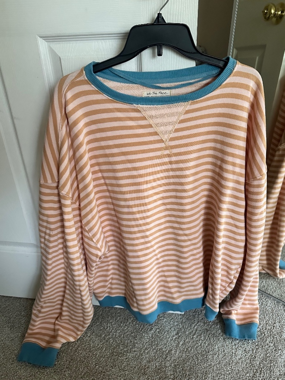Free People / We The Free Classic Striped Oversized Crewneck